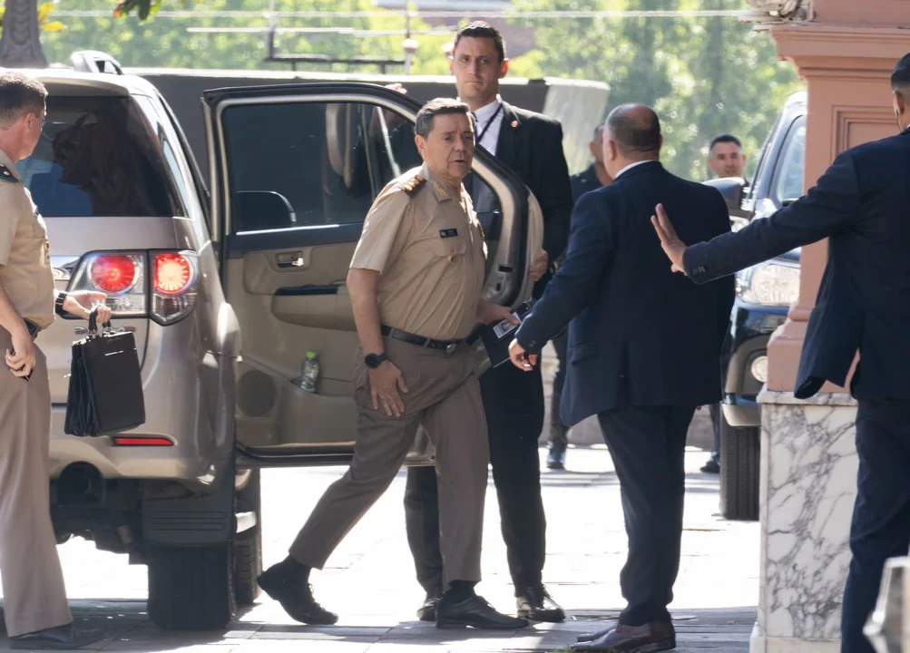 El ministro de Defensa, Carlos Presti, en Casa Rosada.
