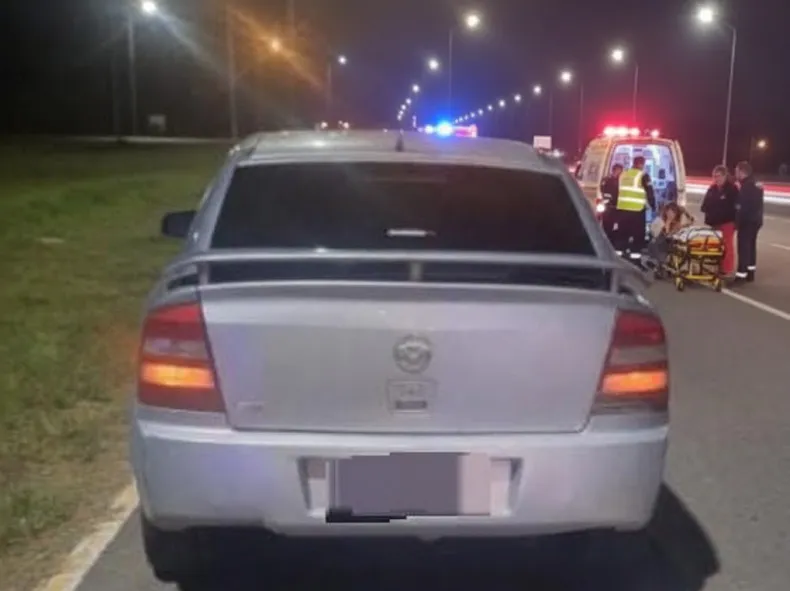 Acc mujer herida Santa Ana moto vs Chevrolet Astra (02) 20260206